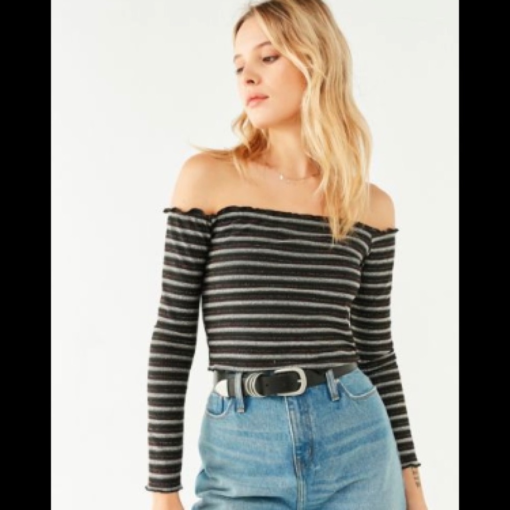 Shimmery off the shoulder